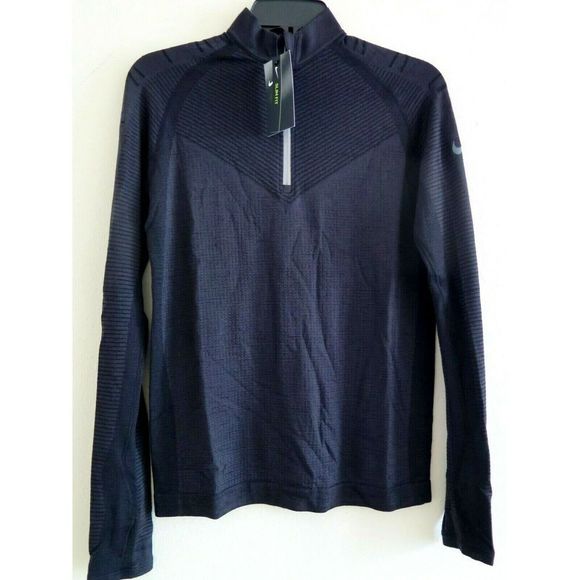 Nike CU6191 Women's Sz M Black Run Division 1/2-Zip Wool/Nylon Running Top $120+ - Picture 1 of 9